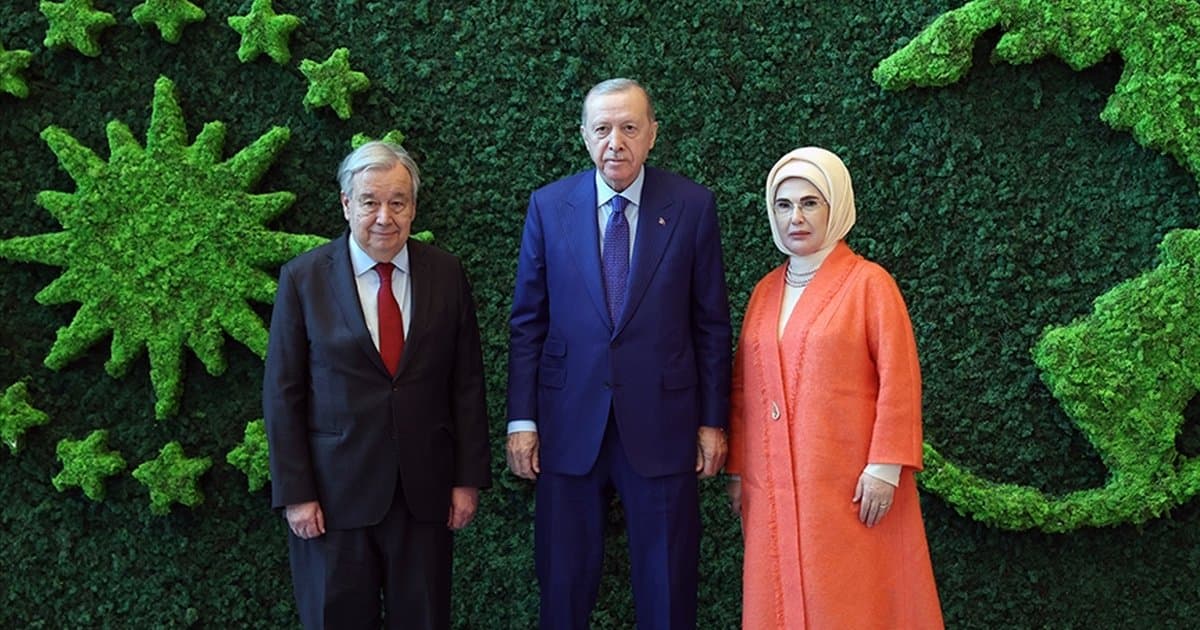 Emine Erdoğan'dan BM Genel Sekreteri Guterres'e ödül mesajı