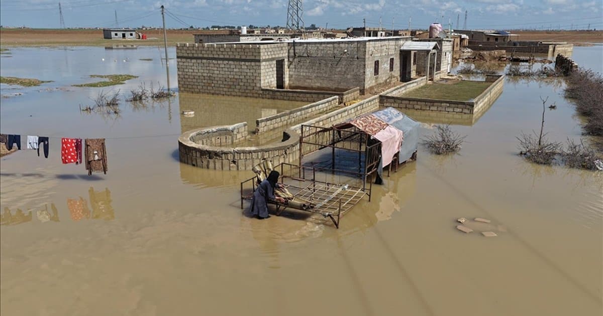 Suriye'nin Haseke ilinde sel felaketi