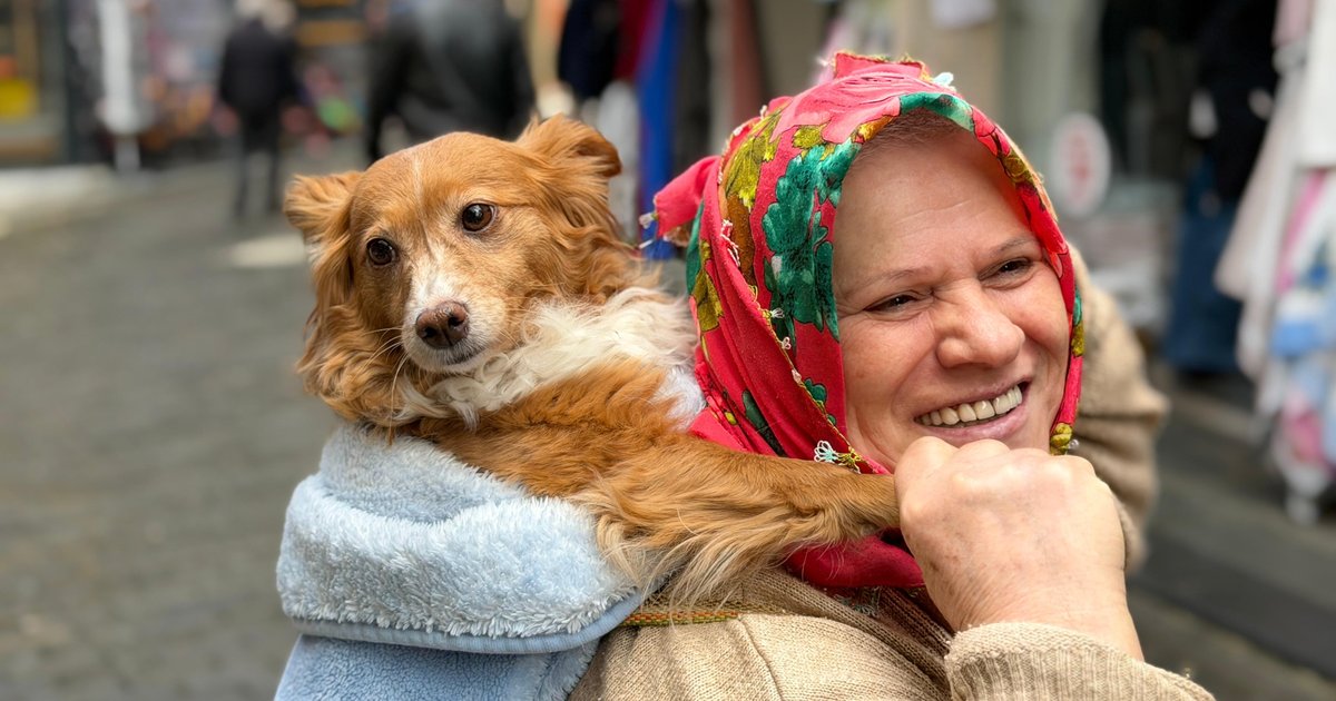 Trabzon'da kadının köpeğiyle kurduğu bağ