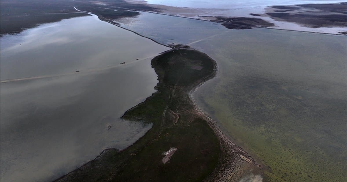 Tuzla Palas Gölü yağışlarla 41 yıl önceki havzasına kavuştu