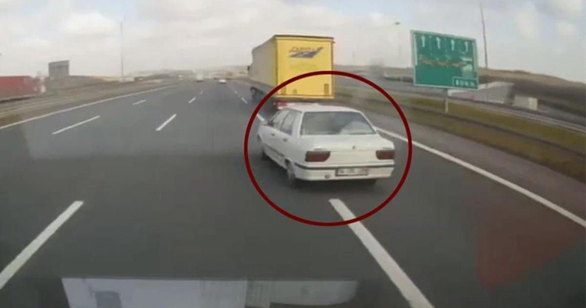 İstanbul Arnavutköy'de makas atan sürücünün kazası