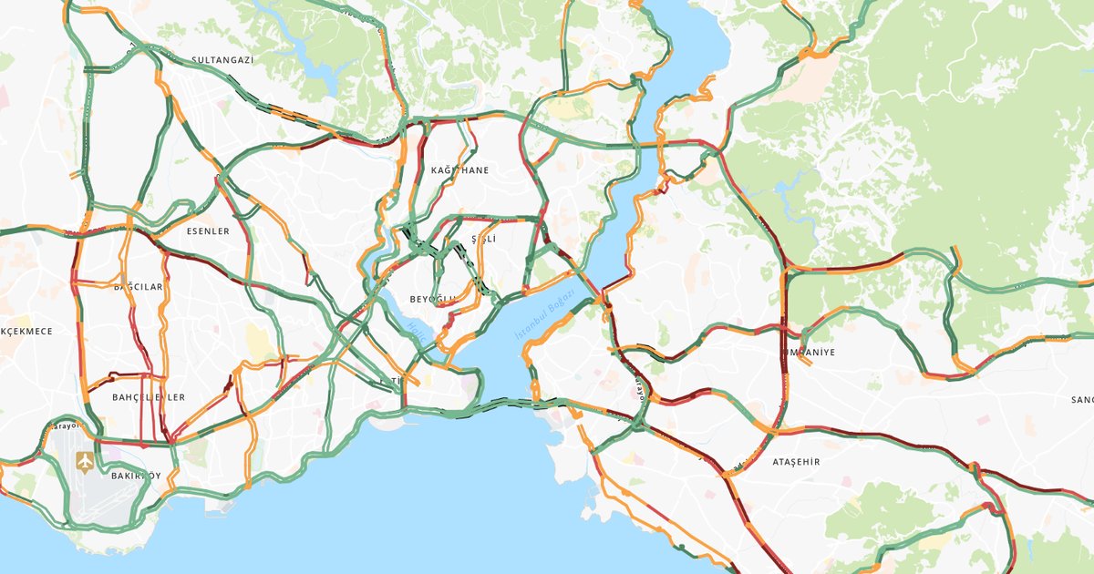 İstanbul'da Yağmur Nedeniyle Trafik Yoğunluğu