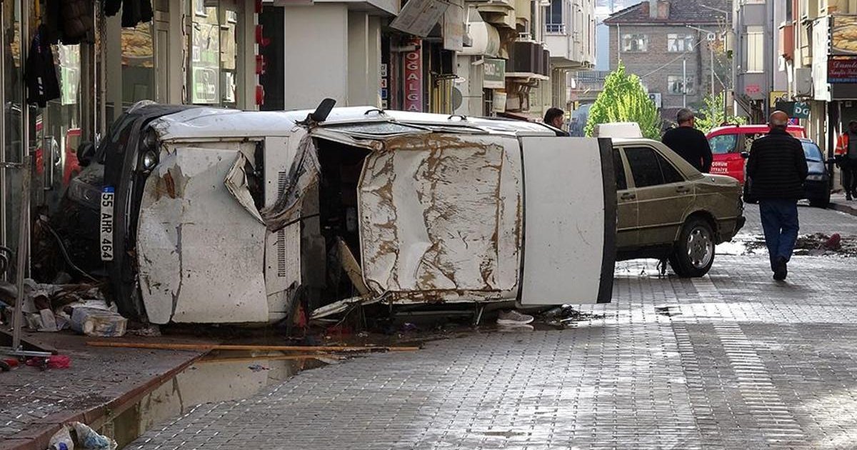 Samsun'un Havza ilçesi selden zarar gördü