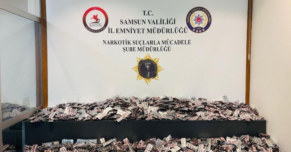 Samsun'da uyuşturucu operasyonu: 33 bin 850 hap ele geçirildi
