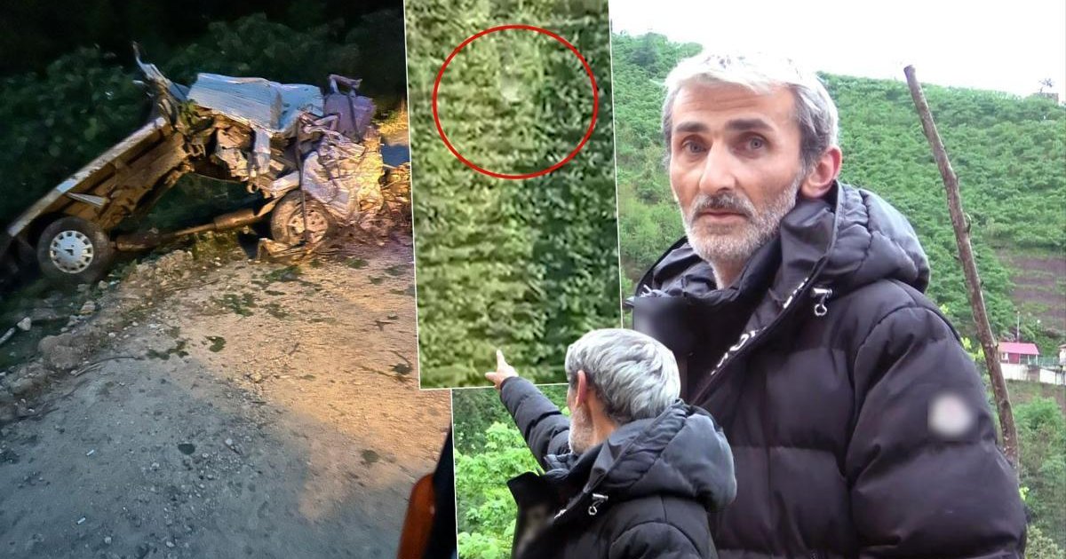 Giresun'da kamyonetten fırlayan sürücü kazayı atlattı