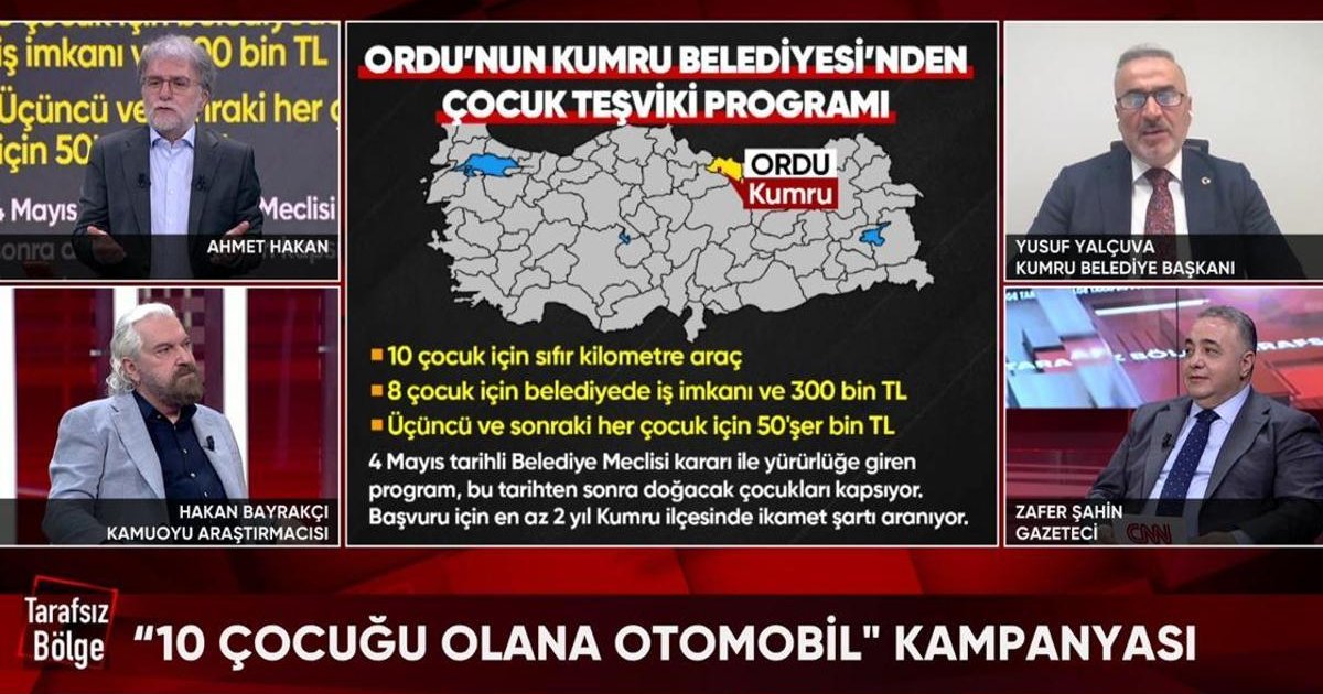Kumru Belediyesi'nden 10 çocuk yapana araba teşviki