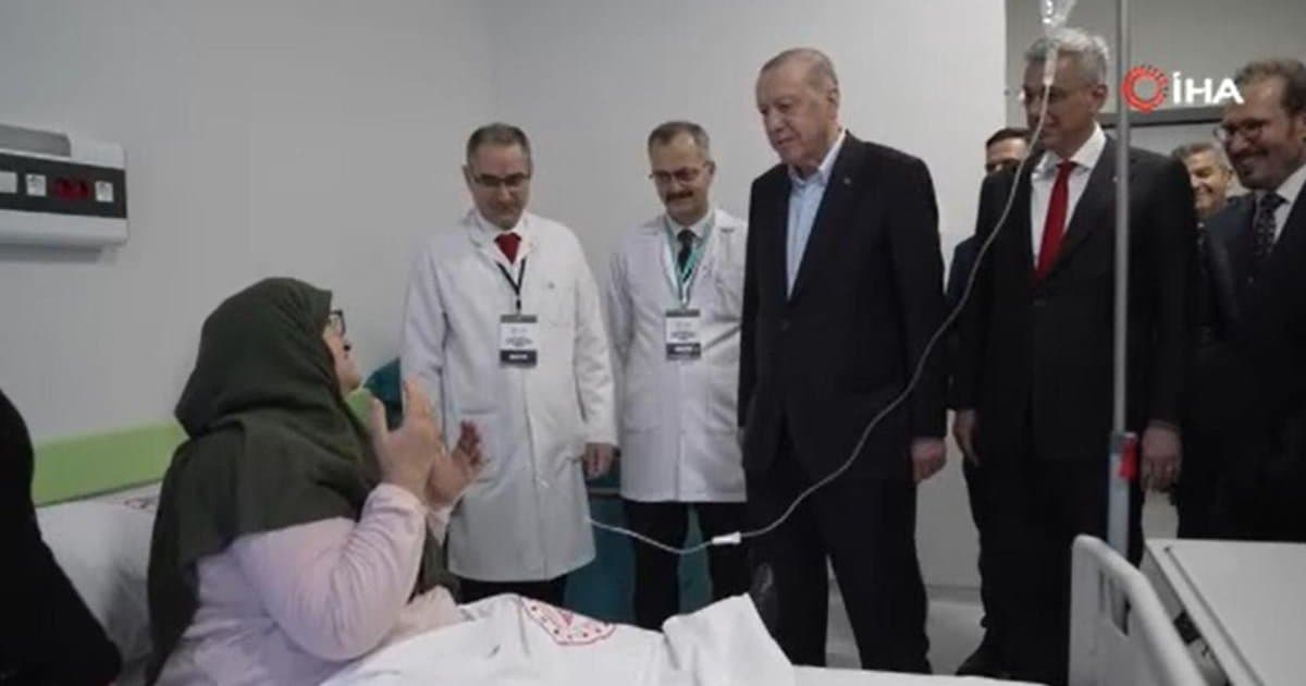 Cumhurbaşkanı Erdoğan Güneysu Hastanesi'nde incelemelerde bulundu