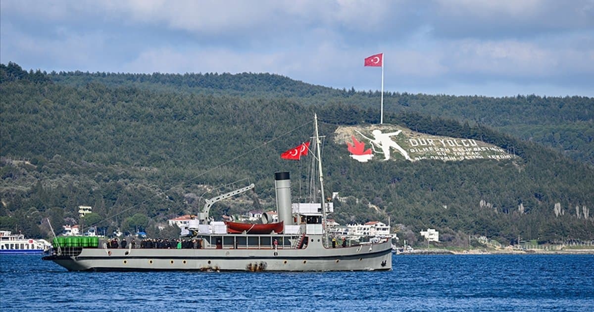 Nusret Mayın Gemisi 111 yıl sonra Çanakkale'de aynı rotada