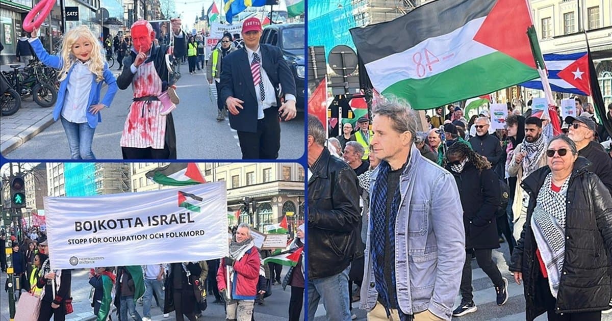 İsrail'in Gazze ve Lübnan saldırıları İsveç'te protesto edildi