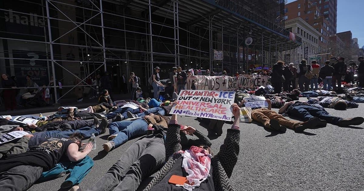 ABD'de Palantir'in merkezi önünde İsrail protestosu