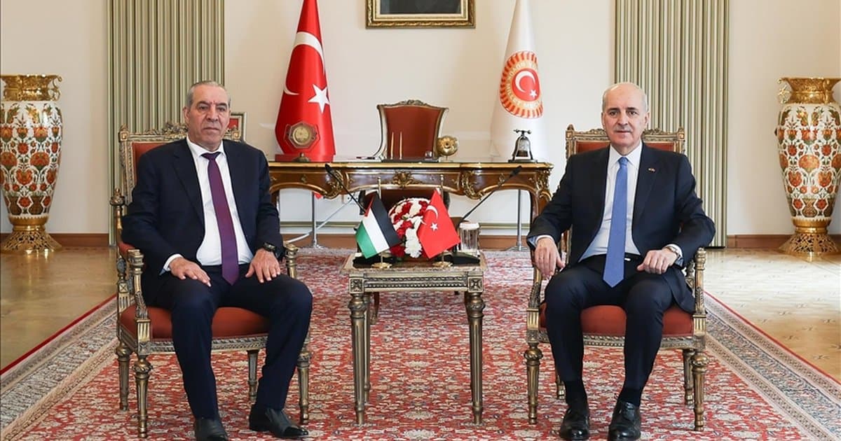 TBMM Başkanı Kurtulmuş, Filistinli yetkililerle görüştü