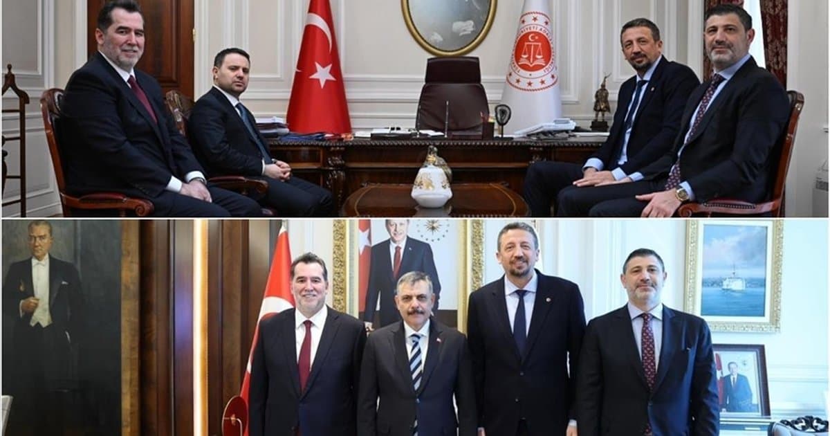 TBF Başkanı Türkoğlu, Bakan Gürlek ve Çiftçi'yi ziyaret etti