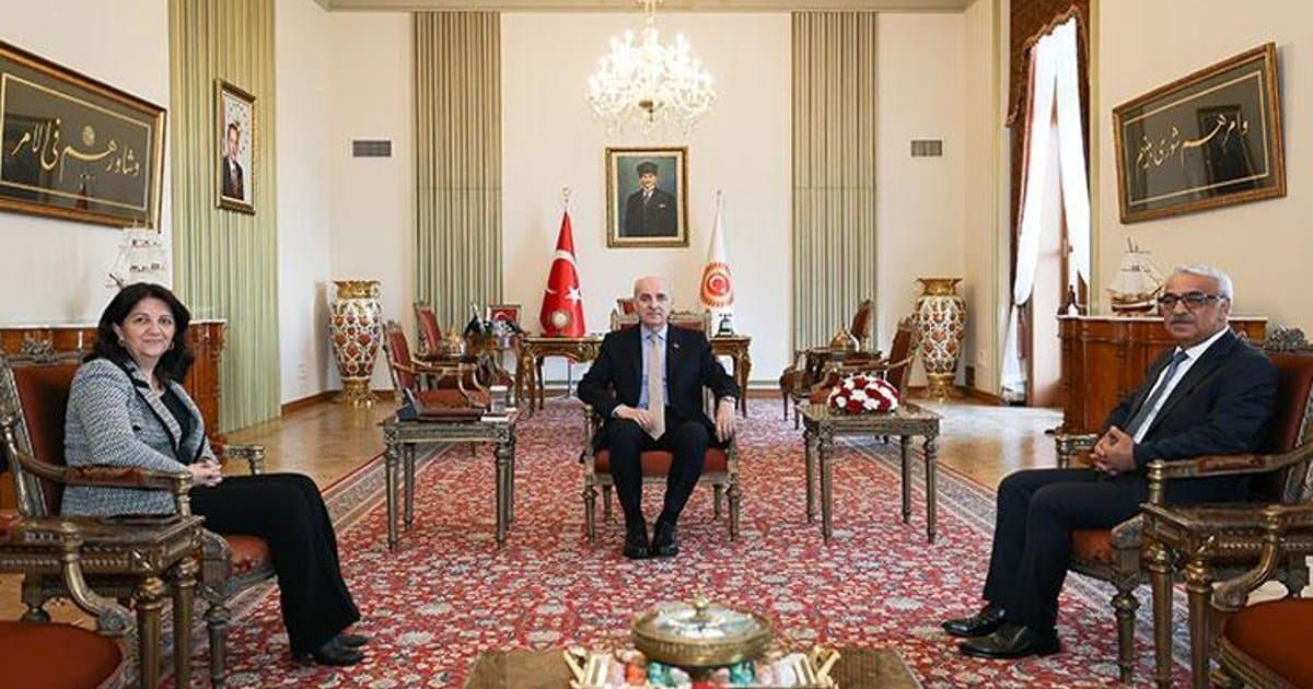 TBMM Başkanı Kurtulmuş, DEM Parti'li Buldan ve Sancar'ı kabul etti