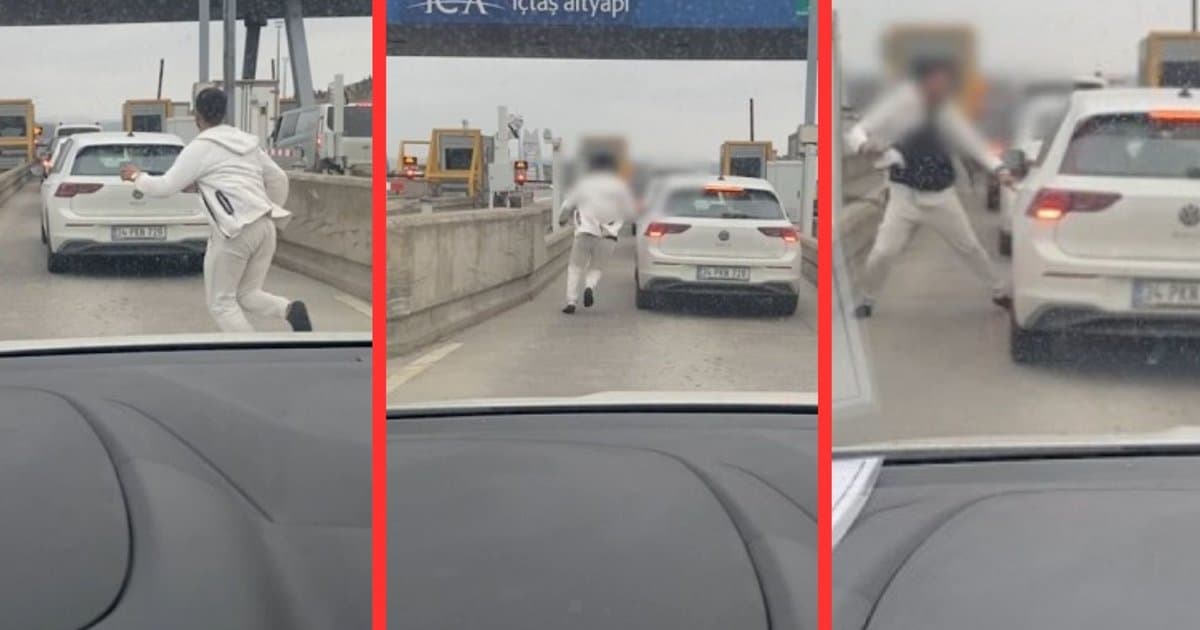 Trafikte gerilim: Hafriyat tırı şoförü otomobil sürücüsüne saldırdı