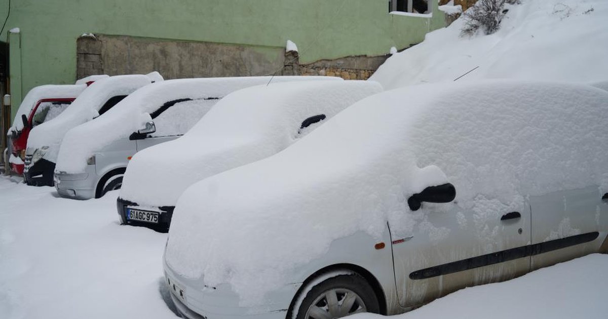Bayburt'ta Mart Ayı Karla Gelen Sessizlik