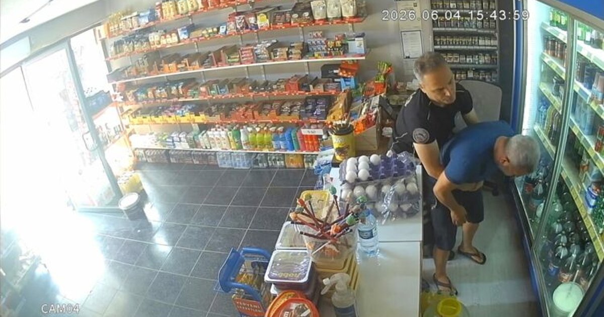 Nefes borusuna şeker kaçan bakkal polis sayesinde kurtuldu
