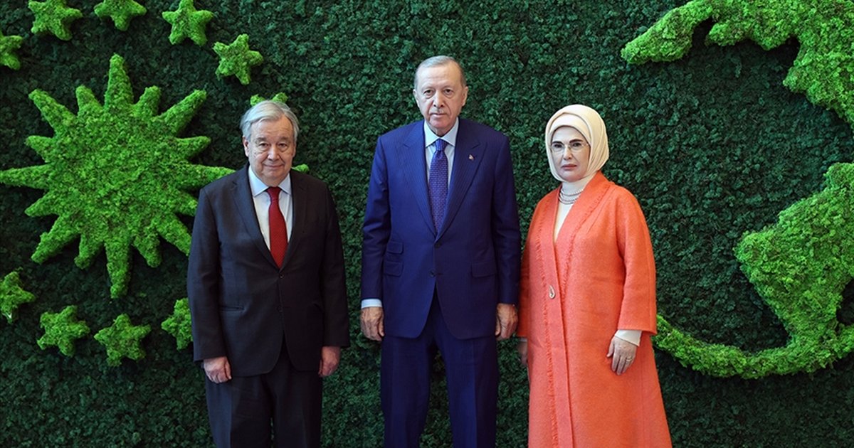 Emine Erdoğan'dan BM Genel Sekreteri Guterres'e ödül mesajı