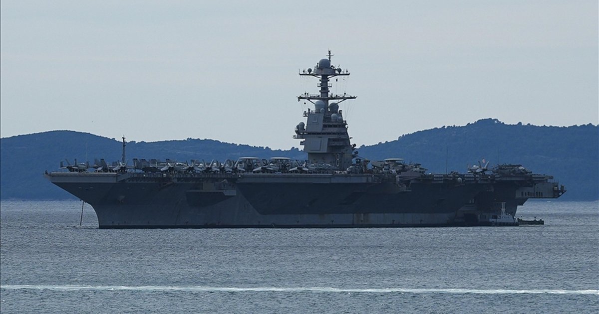ABD uçak gemisi USS Gerald Ford Hırvatistan'a geldi
