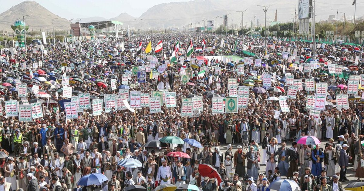 Yemen'de Filistin ve Lübnan'a Destek Gösterileri