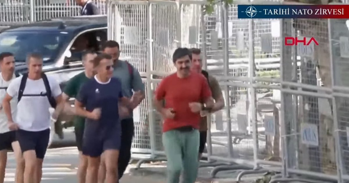 Fransa Cumhurbaşkanı Macron Ankara'da sabah koşusu yaptı