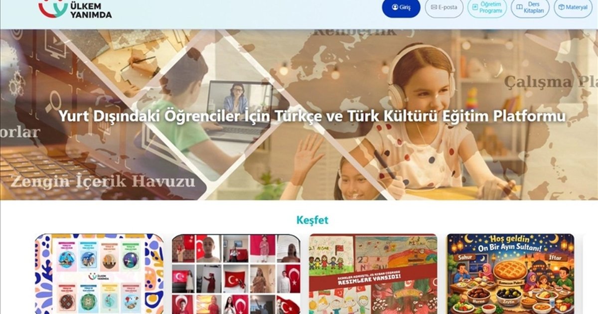 MEB'in 'Ülkem Yanımda' platformu 16 ülkede 2 binden fazla çocuğa ulaştı