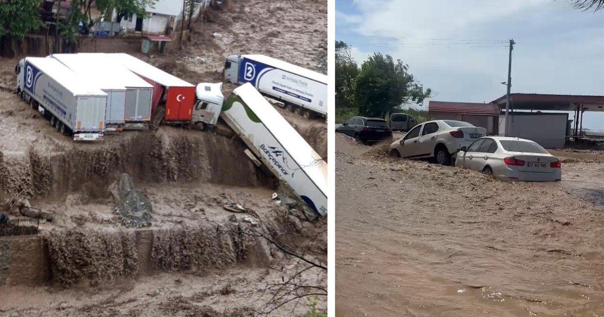 Meteoroloji Uyarı Verdi: TIR'lar Sürüklenerek Zarar Gördü