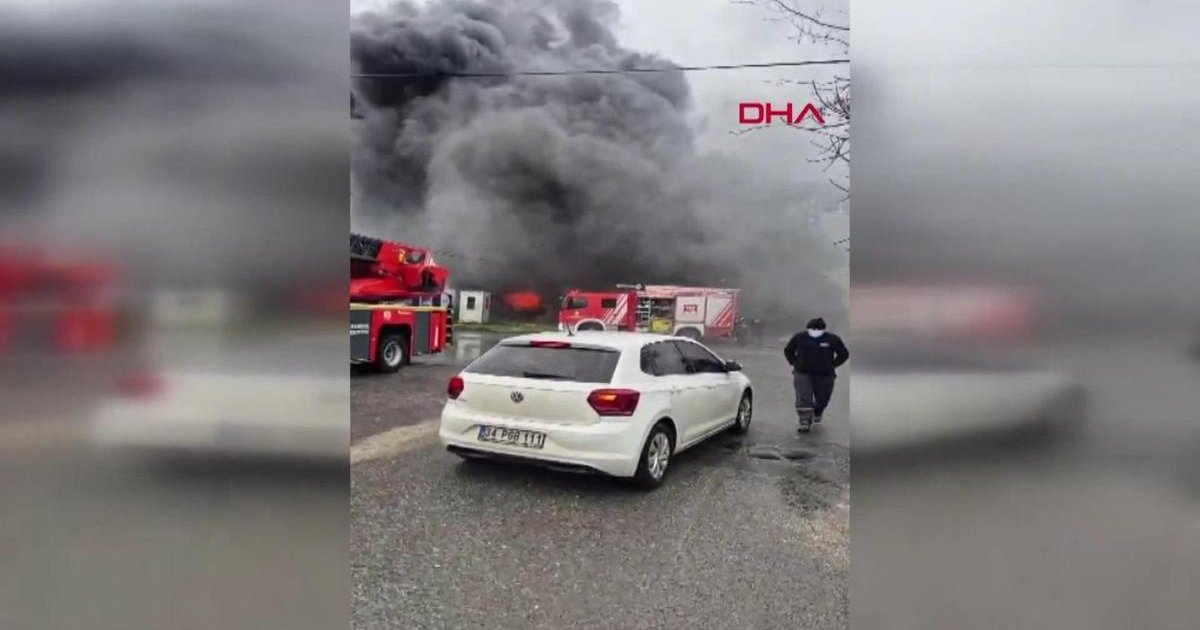 Silivri'de Fabrikada Yangın Çıktı