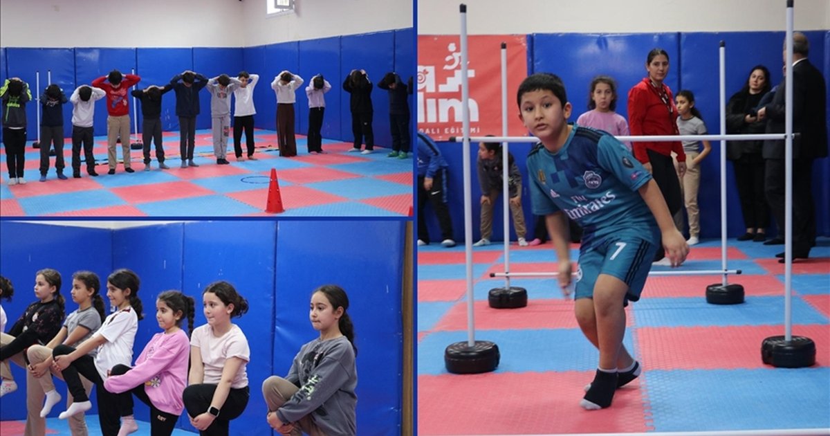Depremzede çocuklar spora ilk adımı atıyor