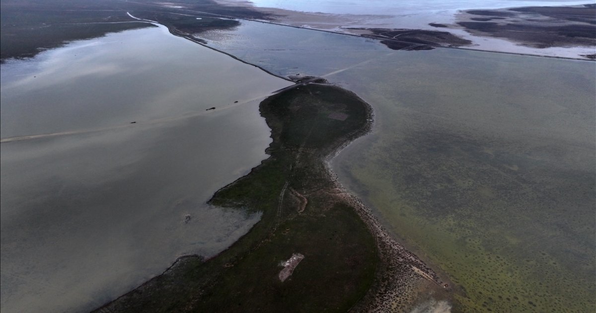 Tuzla Palas Gölü yağışlarla 41 yıl önceki havzasına kavuştu