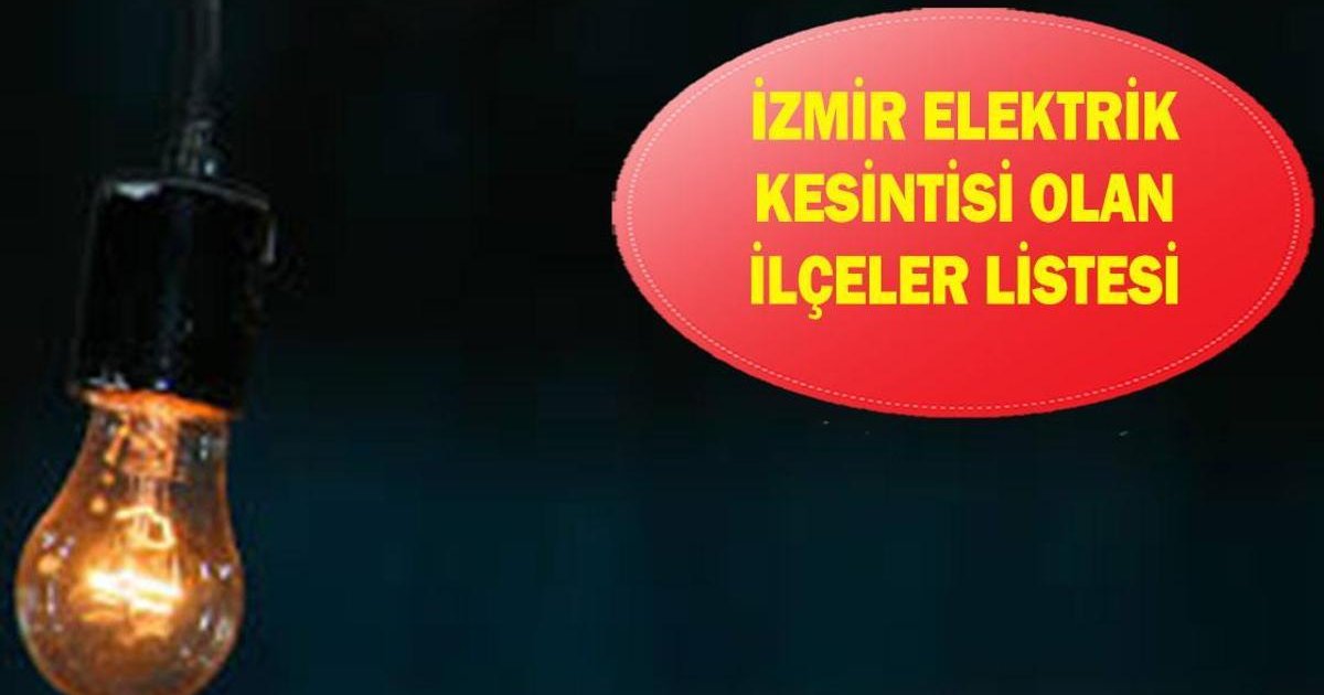 İzmir Gediz Elektrik Kesintisi 11-13 Mart