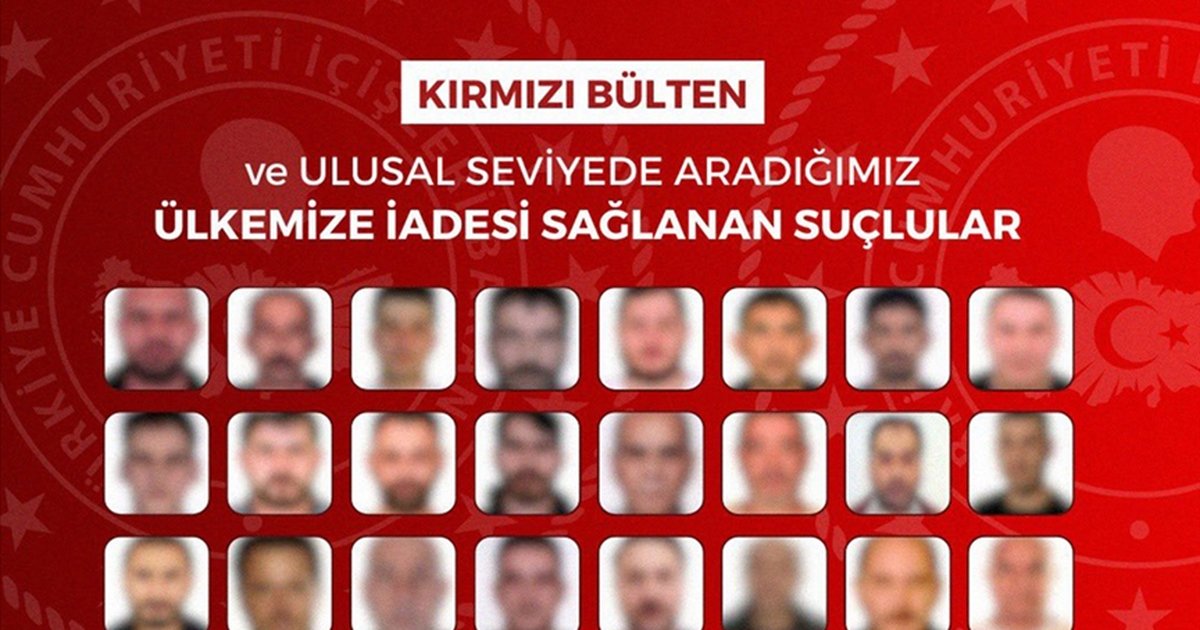 Kırmızı bültenle arananlar Türkiye'ye getirildi