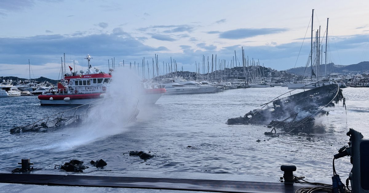 Bodrum marinada yangın: 7 motoryat battı