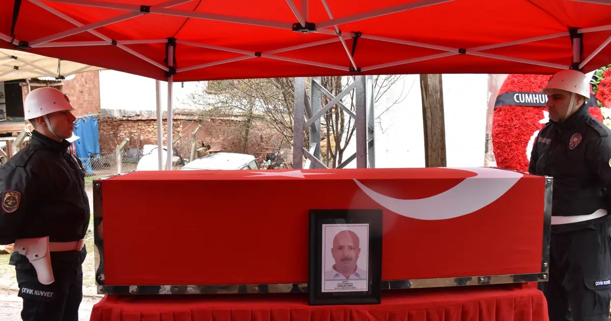 Mersin'de trafik kazasında şehit olan polise Kırıkkale'de veda