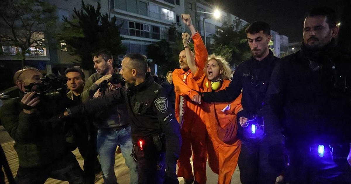 İsrail'de savaş karşıtı protesto polisin sert müdahalesiyle sonlandı