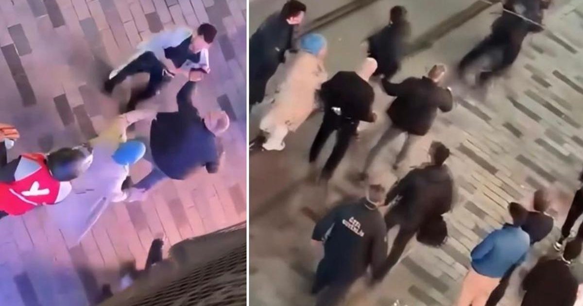 Taksim'de güvenlik görevlisi ile vatandaş arasında kavga