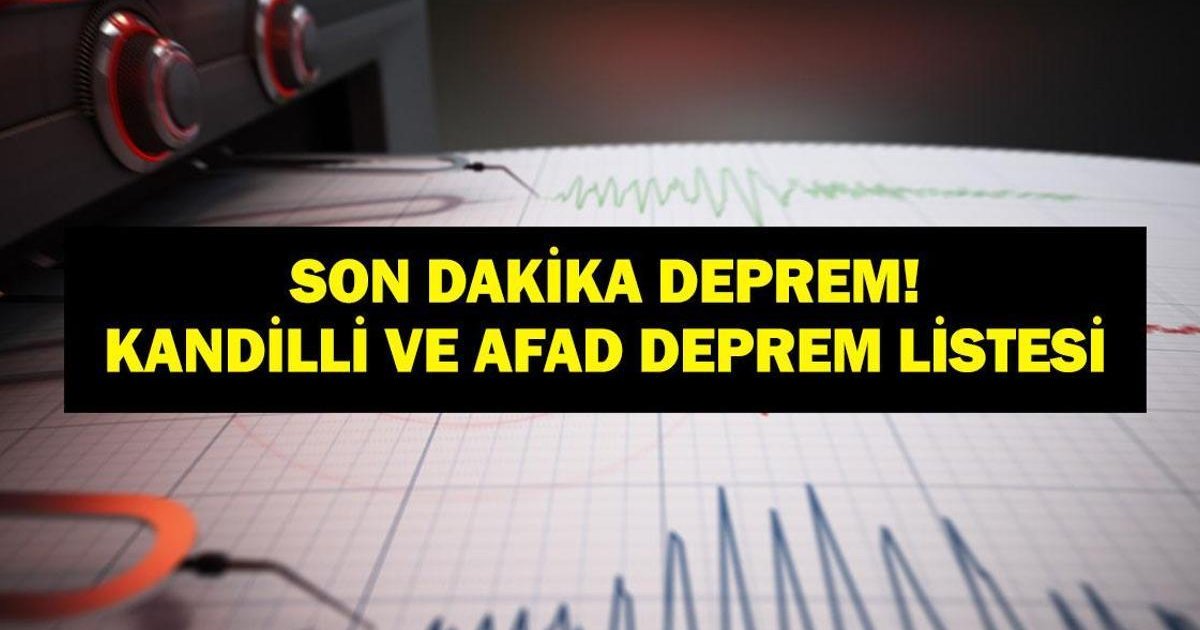 6 Mayıs Son Deprem Haberleri: AFAD ve Kandilli Listesi