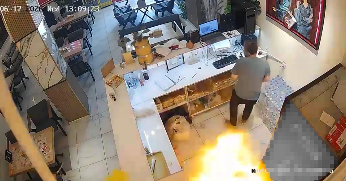 Hakkari'de kafe mutfak tüpü patlaması