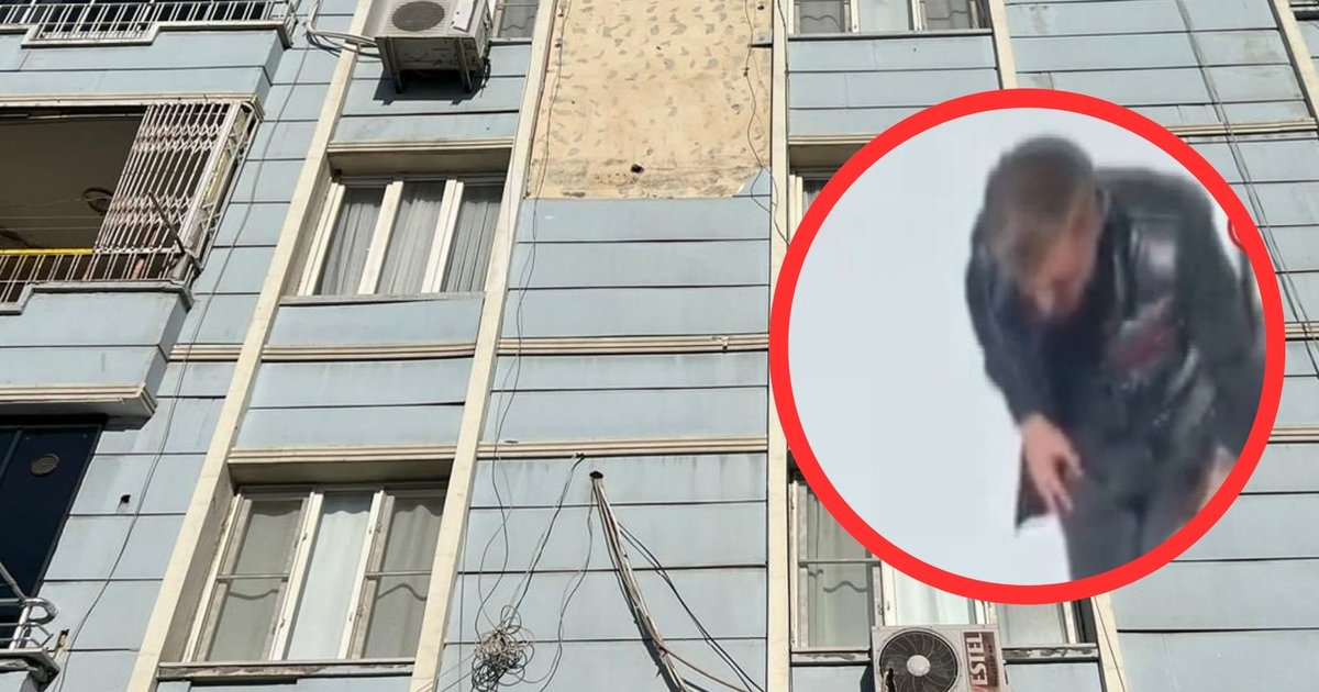 Kafasına beton parçası düşen vatandaş ölümden döndü