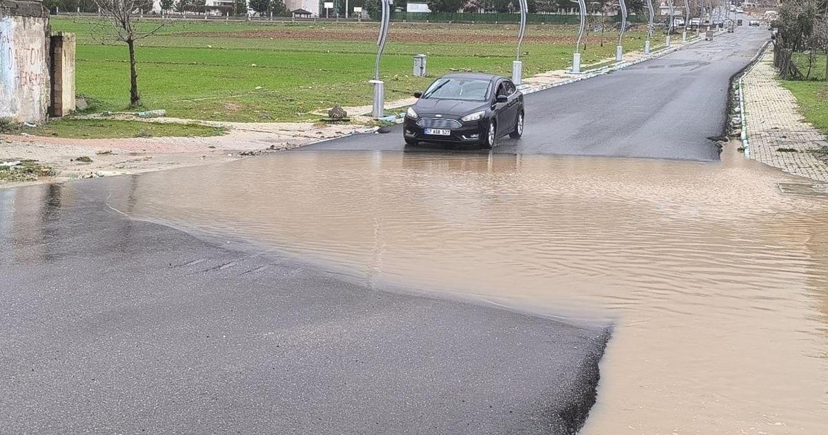 Gercüş'te sağanak ve rüzgar: Yollar suyla doldu, ağaçlar devrildi
