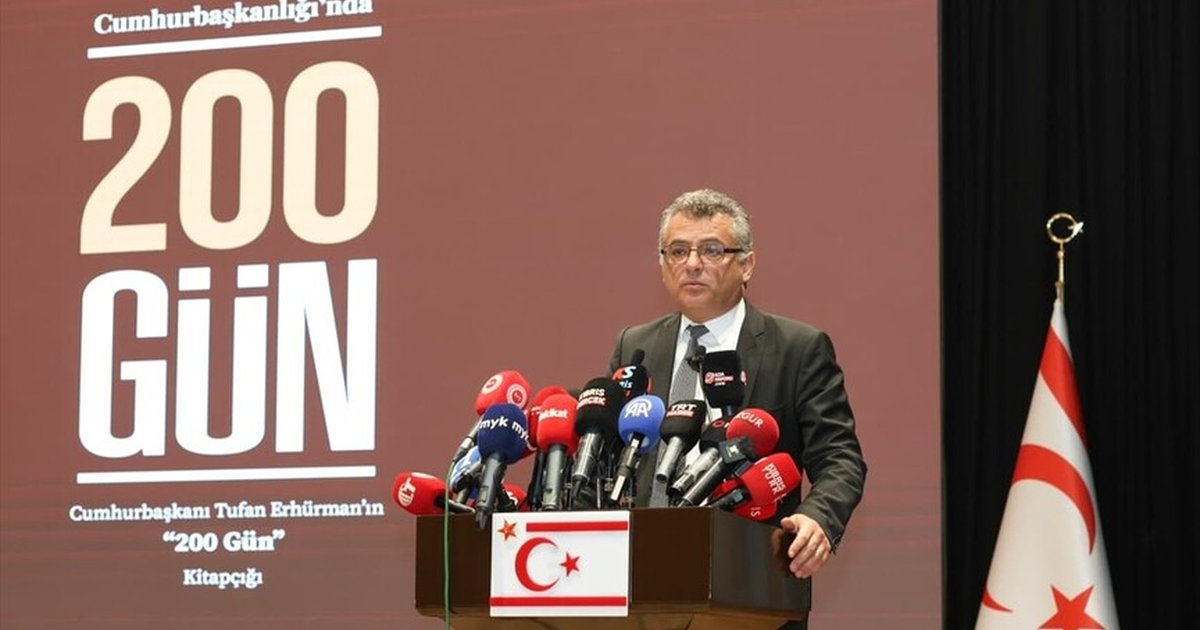KKTC Cumhurbaşkanı Erhürman'dan Erdoğan'a destek
