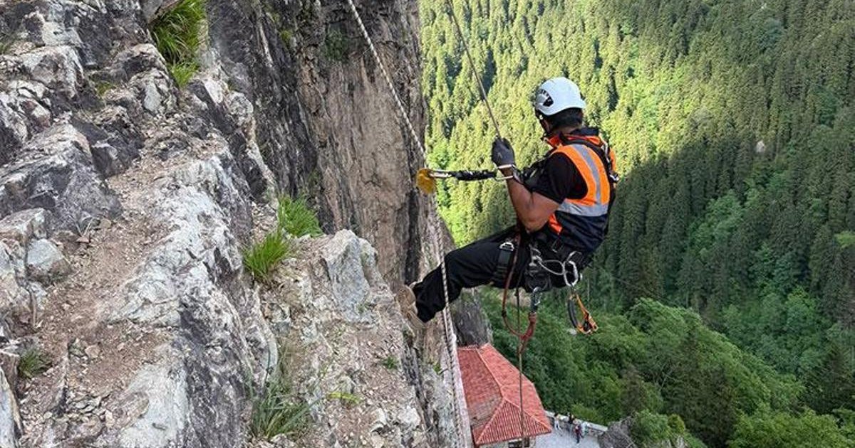 Sümela Manastırı'nda güvenlik çalışmaları tamamlandı