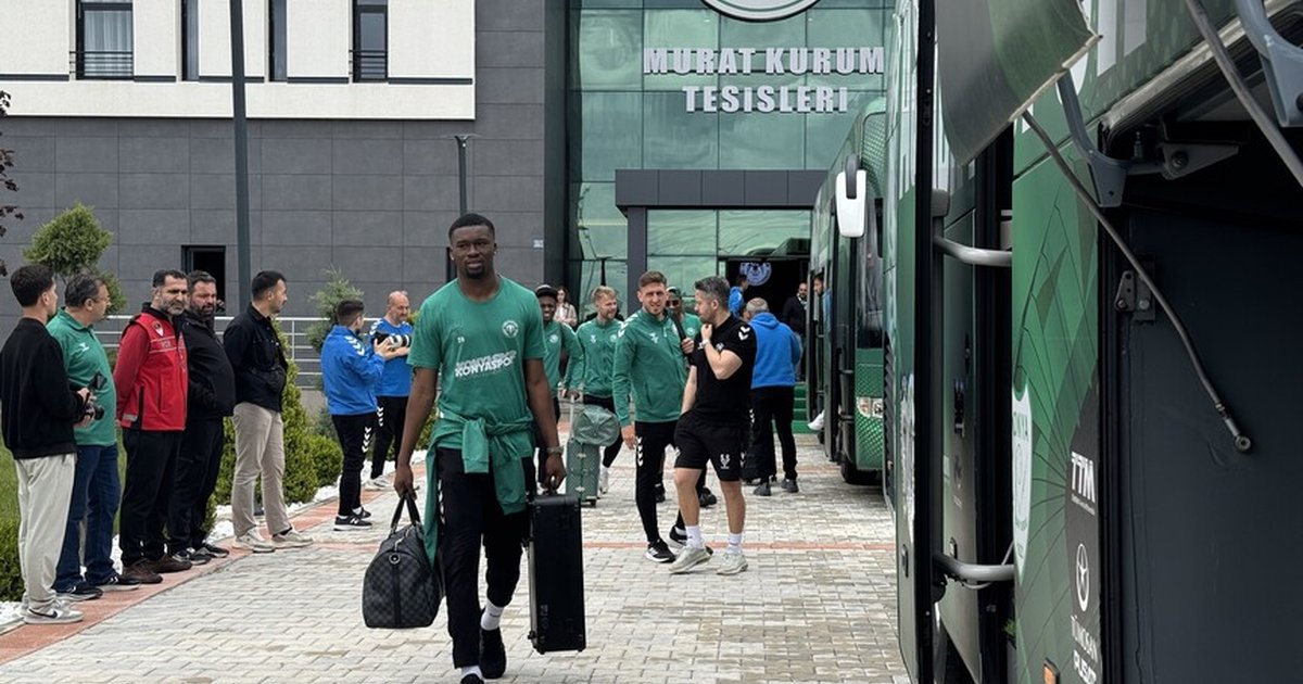 Konyaspor, Ziraat Türkiye Kupası finali için Antalya'ya gitti