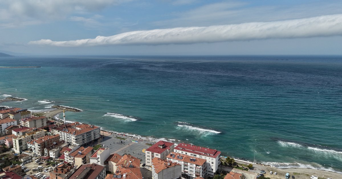 Samsun'da nadir rulo bulut oluşumu