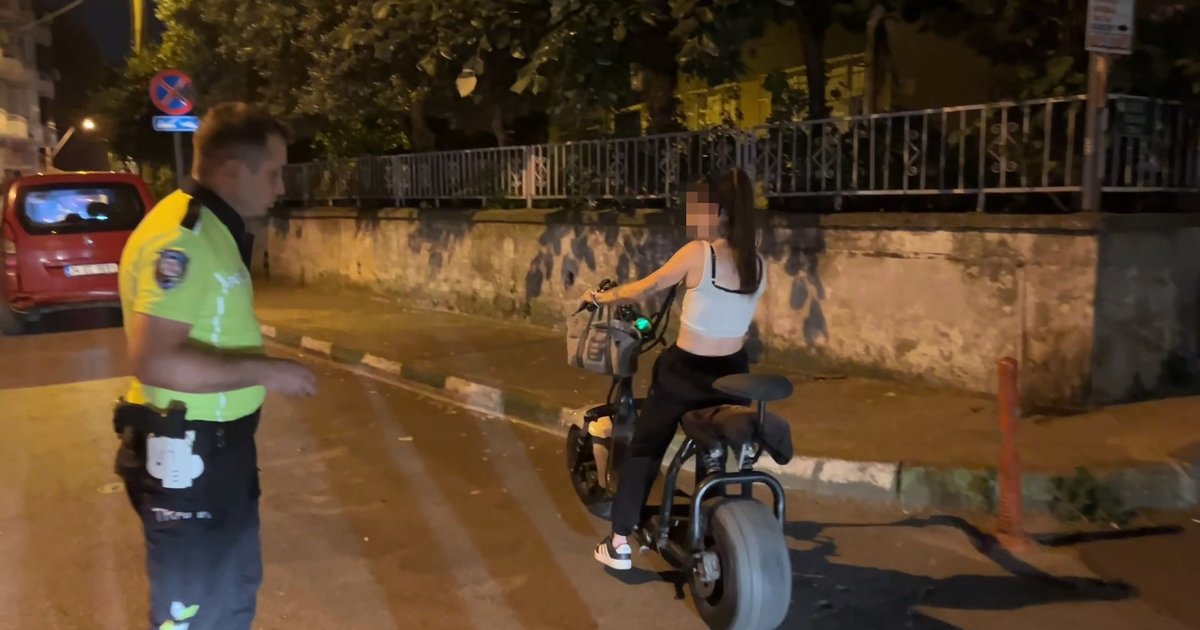 Alkollü elektrikli bisiklet sürücüsüne 50 bin lira ceza